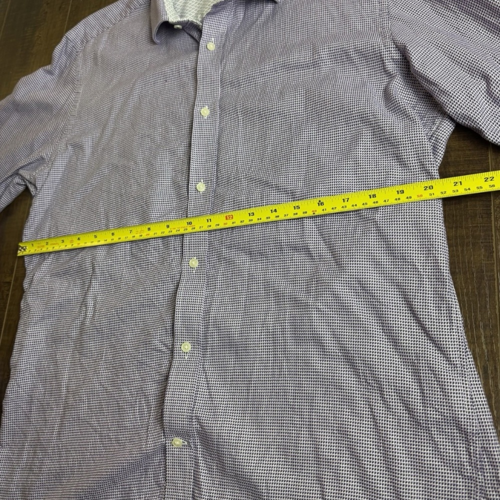 Ted Baker Endurance Men's Flip Cuff Geometric Shirt Large 16 34/35 - Picture 8 of 9